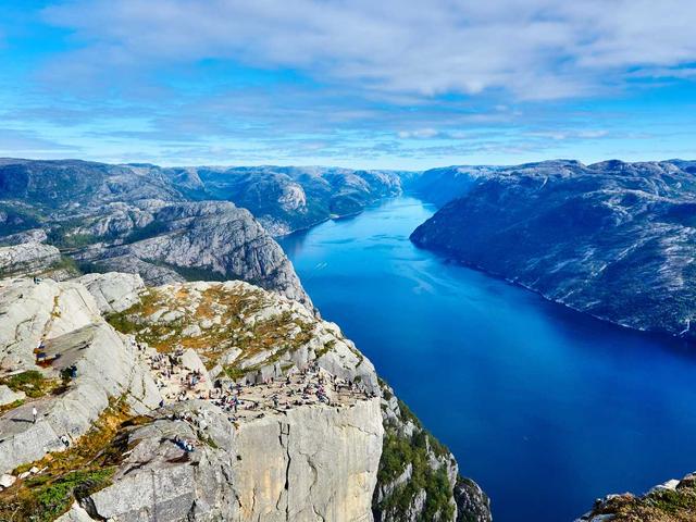A fjord between mountains